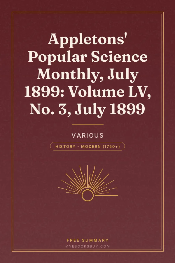 Cover of Appletons' Popular Science Monthly, July 1899: Volume LV, No. 3, July 1899