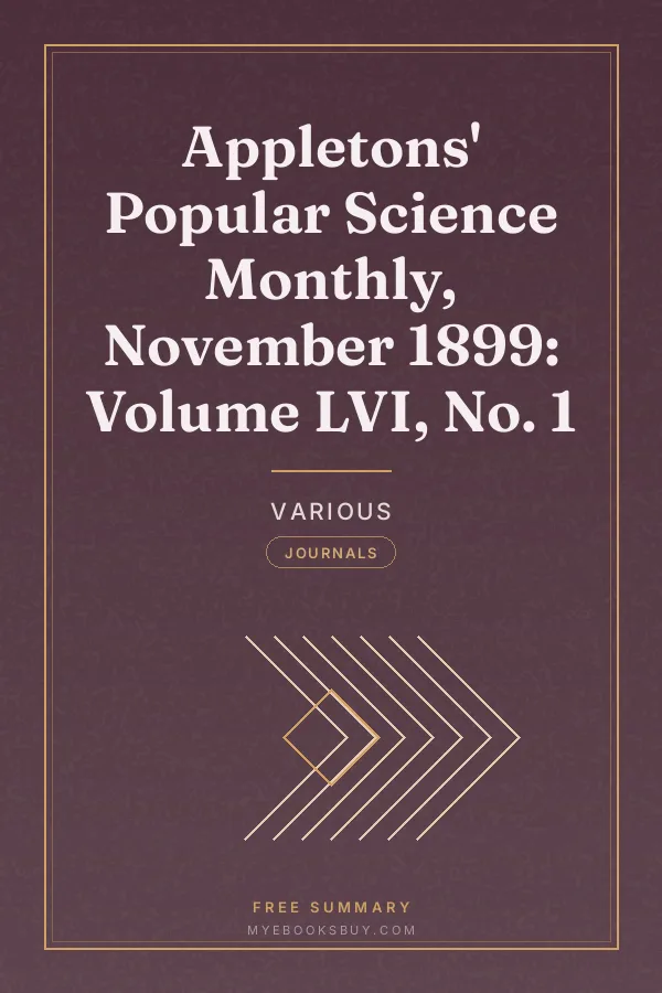 Cover of Appletons' Popular Science Monthly, November 1899: Volume LVI, No. 1