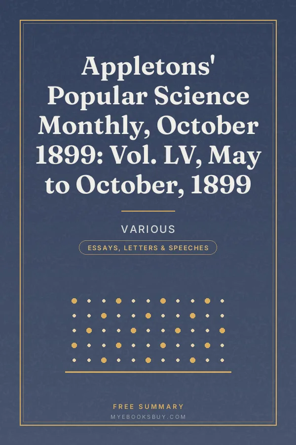 Cover of Appletons' Popular Science Monthly, October 1899: Vol. LV, May to October, 1899