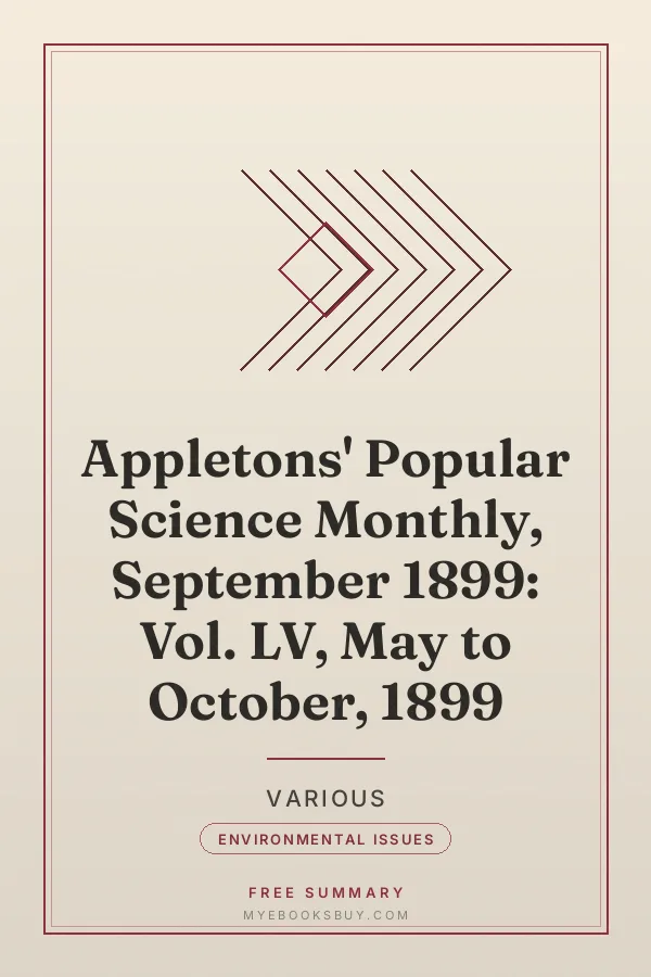 Cover of Appletons' Popular Science Monthly, September 1899: Vol. LV, May to October, 1899