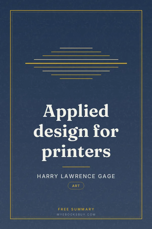Cover of Applied design for printers