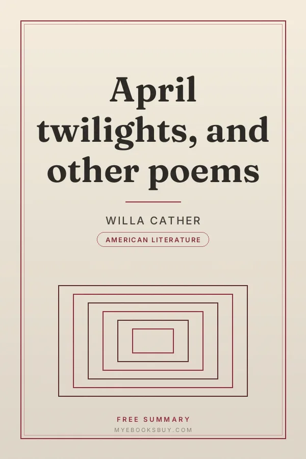 Cover of April twilights, and other poems