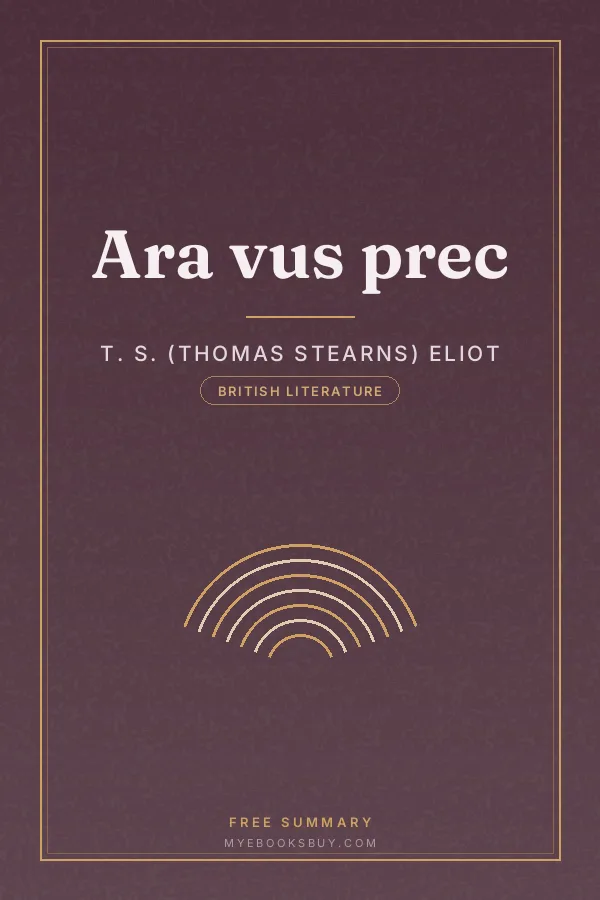 Cover of Ara vus prec