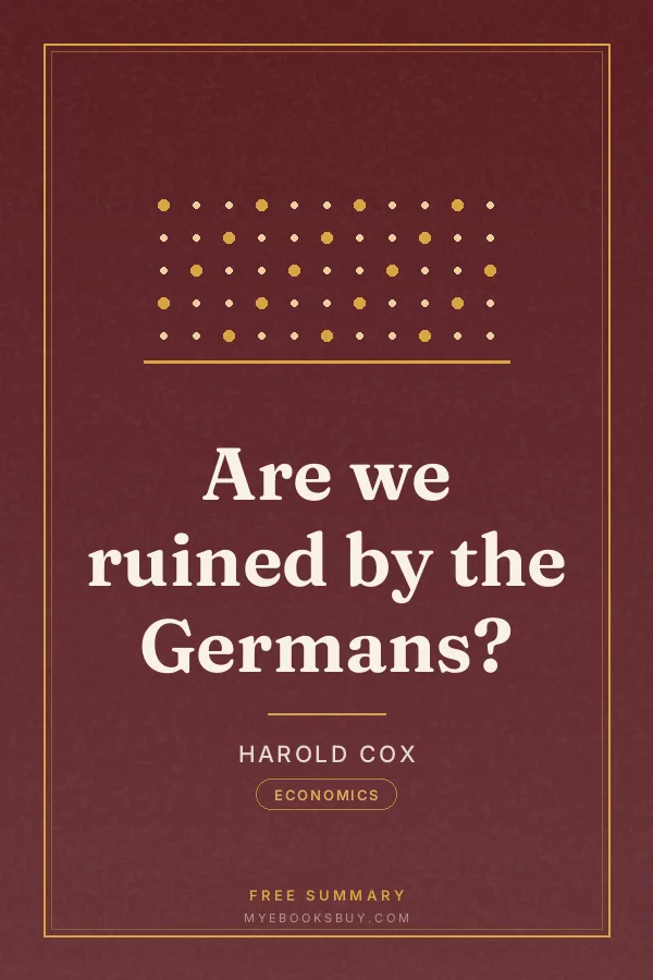 Cover of Are we ruined by the Germans?