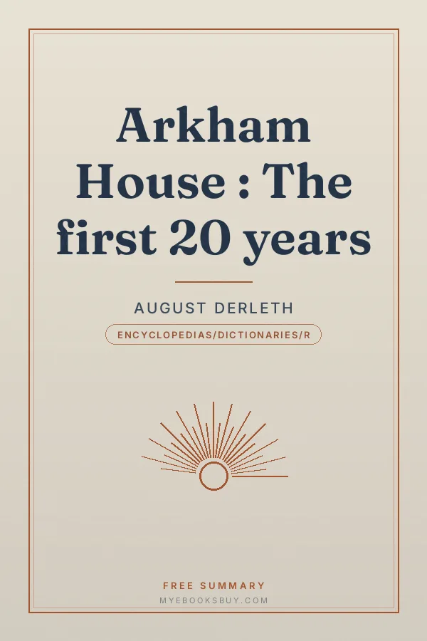 Cover of Arkham House : The first 20 years
