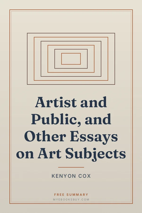 Cover of Artist and Public, and Other Essays on Art Subjects