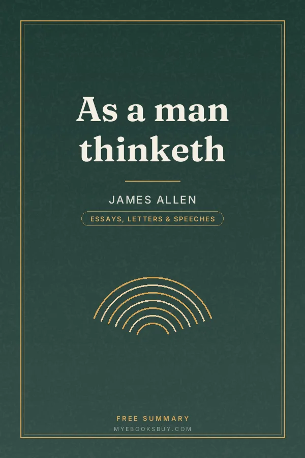 Cover of As a man thinketh