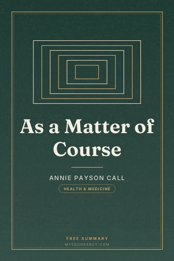Cover of As a Matter of Course