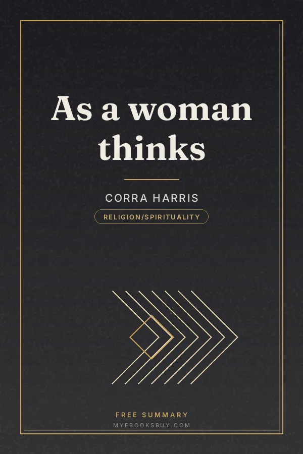 Cover of As a woman thinks