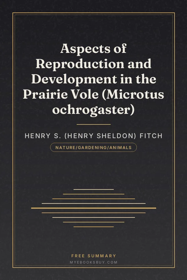 Cover of Aspects of Reproduction and Development in the Prairie Vole (Microtus ochrogaster)