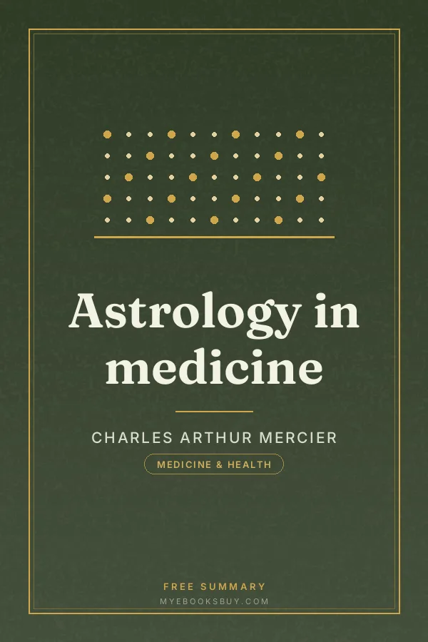 Cover of Astrology in medicine