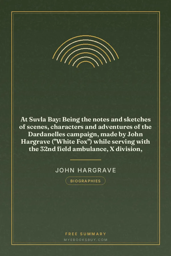 Cover of At Suvla Bay: Being the notes and sketches of scenes, characters and adventures of the Dardanelles campaign, made by John Hargrave ("White Fox") while serving with the 32nd field ambulance, X division, Mediterranean expeditionary force, during the great war