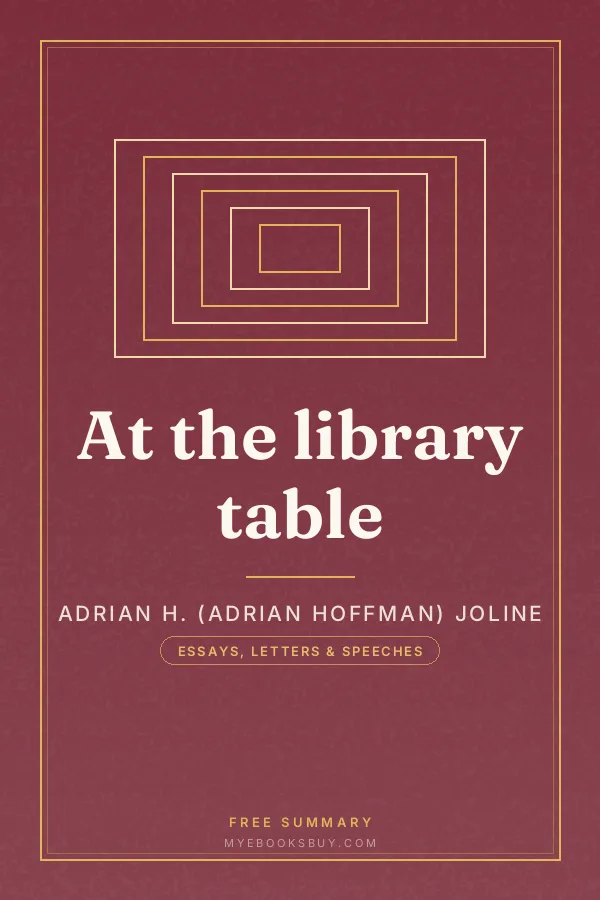 Cover of At the library table