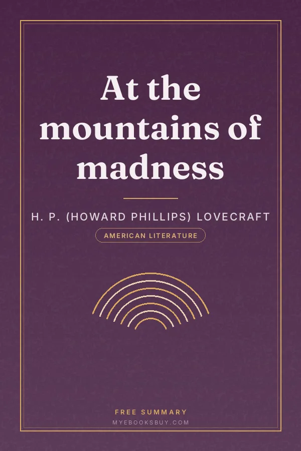 Cover of At the mountains of madness