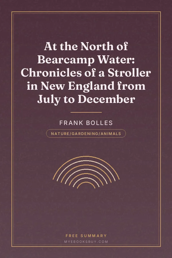 Cover of At the North of Bearcamp Water: Chronicles of a Stroller in New England from July to December