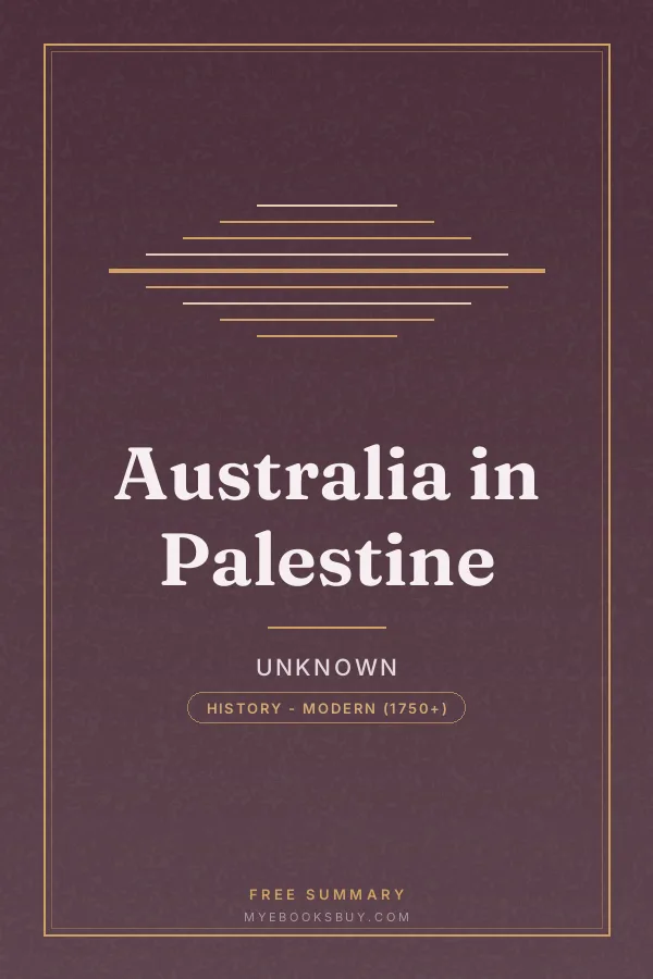 Cover of Australia in Palestine