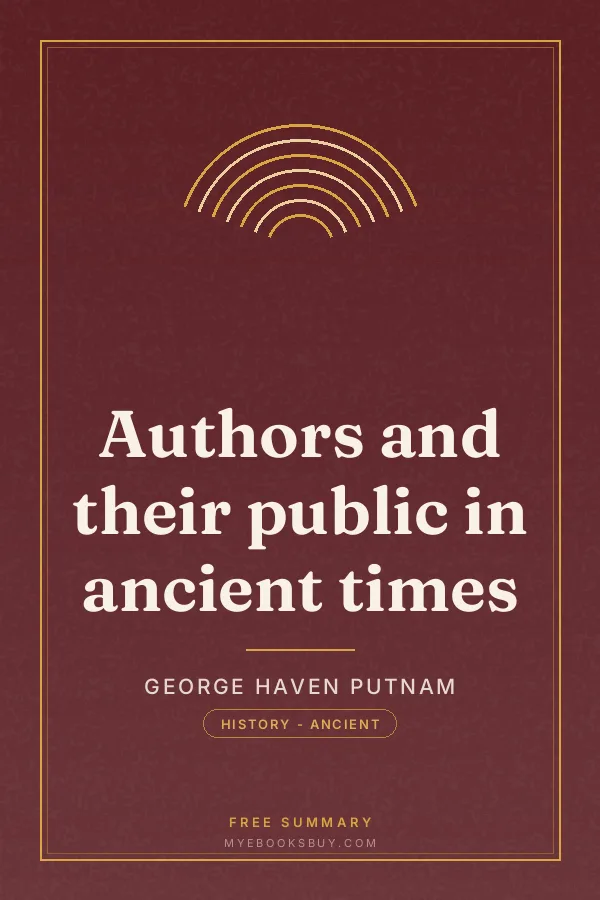 Cover of Authors and their public in ancient times