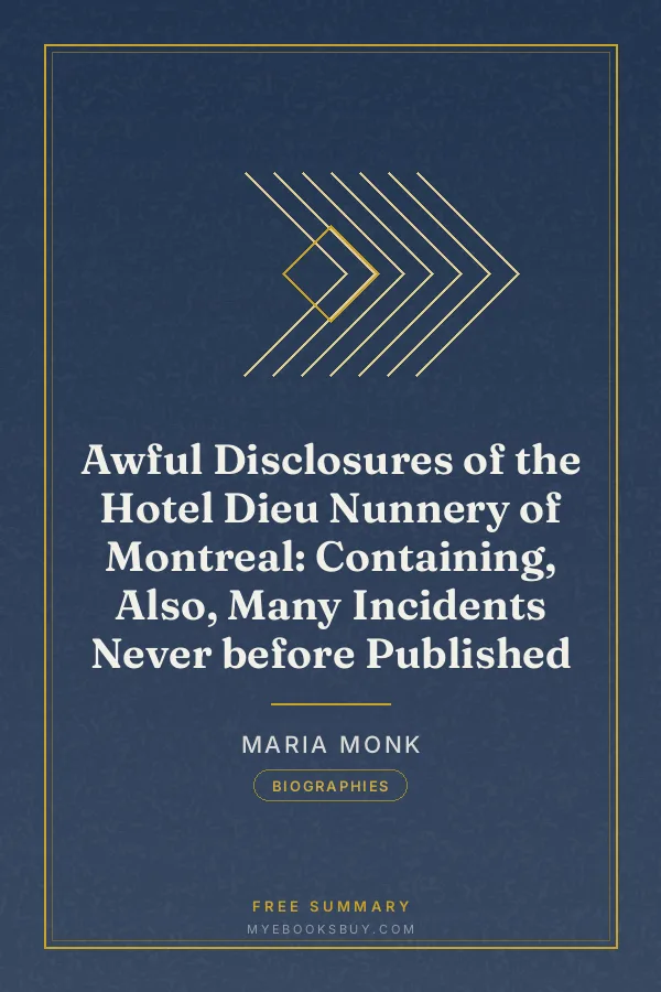 Cover of Awful Disclosures of the Hotel Dieu Nunnery of Montreal: Containing, Also, Many Incidents Never before Published