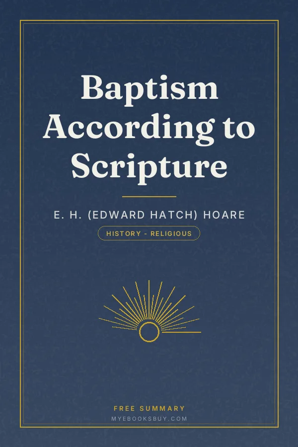 Cover of Baptism According to Scripture