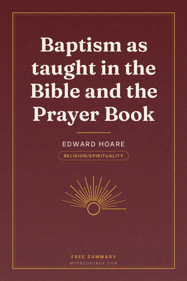 Cover of Baptism as taught in the Bible and the Prayer Book