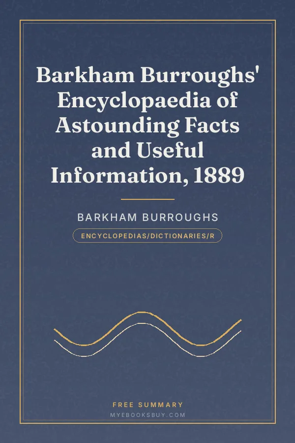 Cover of Barkham Burroughs' Encyclopaedia of Astounding Facts and Useful Information, 1889