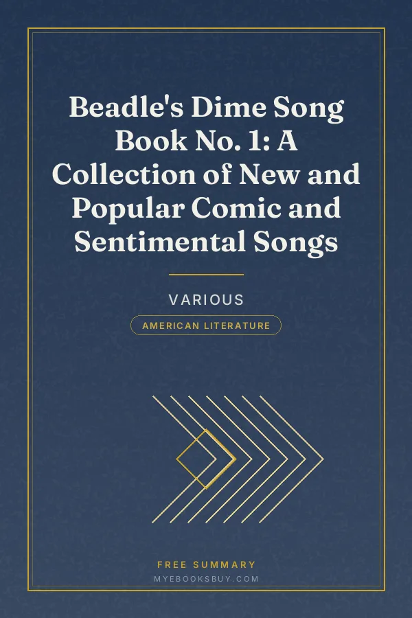 Cover of Beadle's Dime Song Book No. 1: A Collection of New and Popular Comic and Sentimental Songs