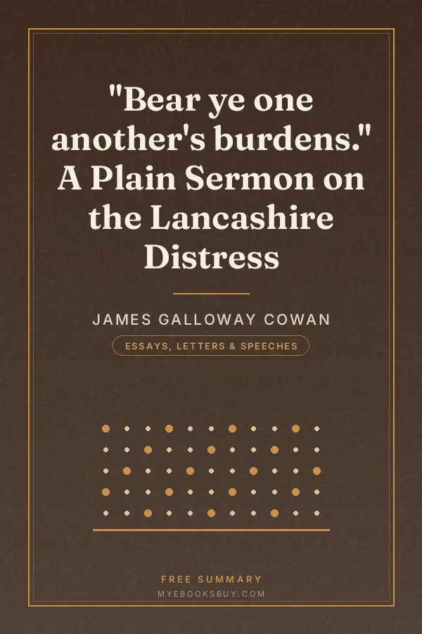 Cover of "Bear ye one another's burdens." A Plain Sermon on the Lancashire Distress