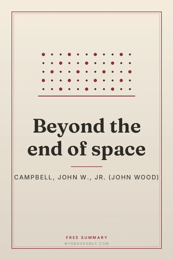 Cover of Beyond the end of space