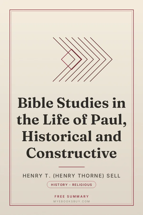 Cover of Bible Studies in the Life of Paul, Historical and Constructive