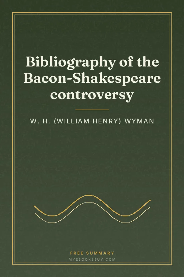 Cover of Bibliography of the Bacon-Shakespeare controversy