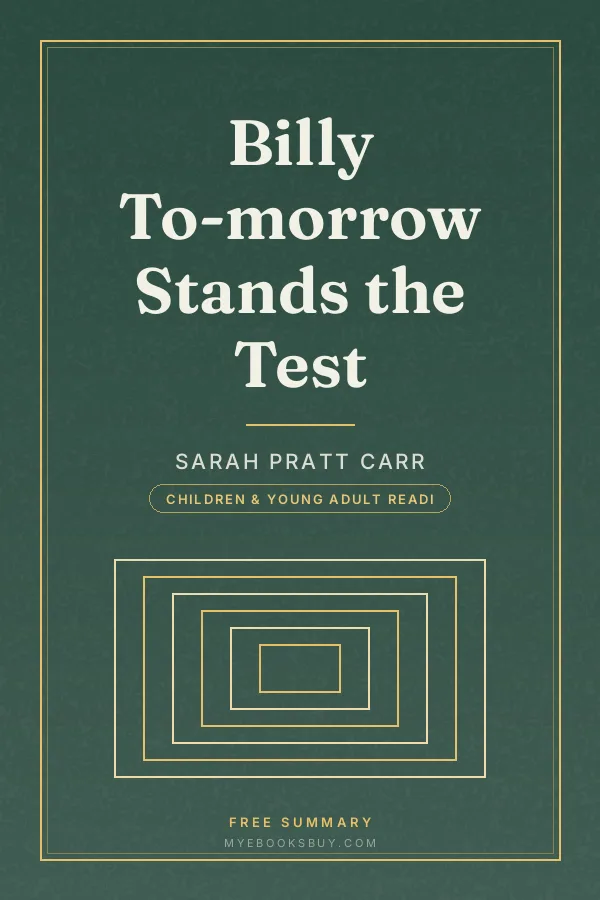 Cover of Billy To-morrow Stands the Test