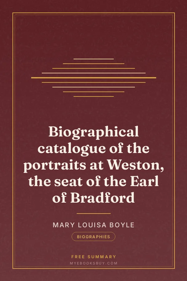 Cover of Biographical catalogue of the portraits at Weston, the seat of the Earl of Bradford