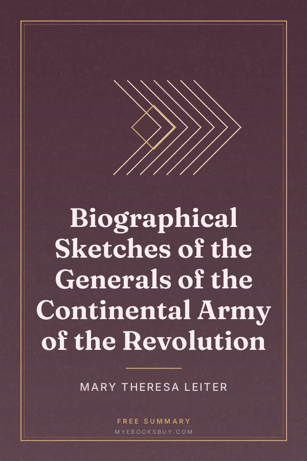 Cover of Biographical Sketches of the Generals of the Continental Army of the Revolution