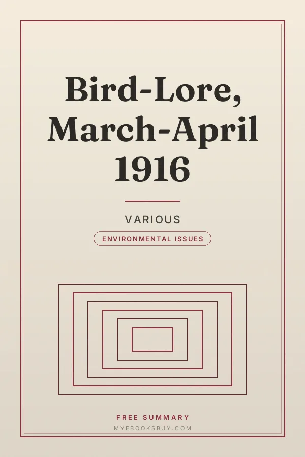 Cover of Bird-Lore, March-April 1916