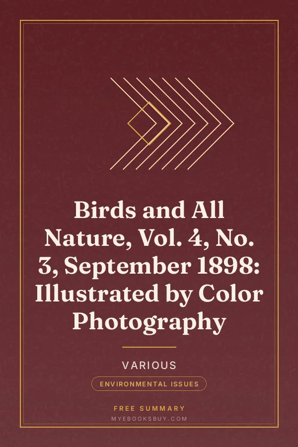 Cover of Birds and All Nature, Vol. 4, No. 3, September 1898: Illustrated by Color Photography