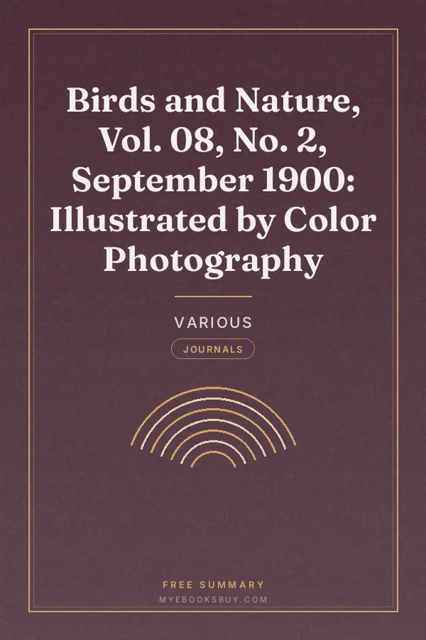 Cover of Birds and Nature, Vol. 08, No. 2, September 1900: Illustrated by Color Photography