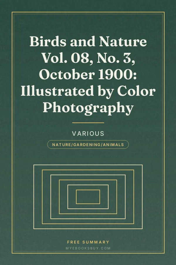 Cover of Birds and Nature Vol. 08, No. 3, October 1900: Illustrated by Color Photography