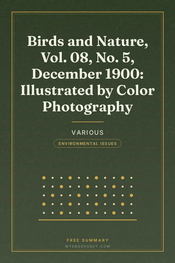 Cover of Birds and Nature, Vol. 08, No. 5, December 1900: Illustrated by Color Photography