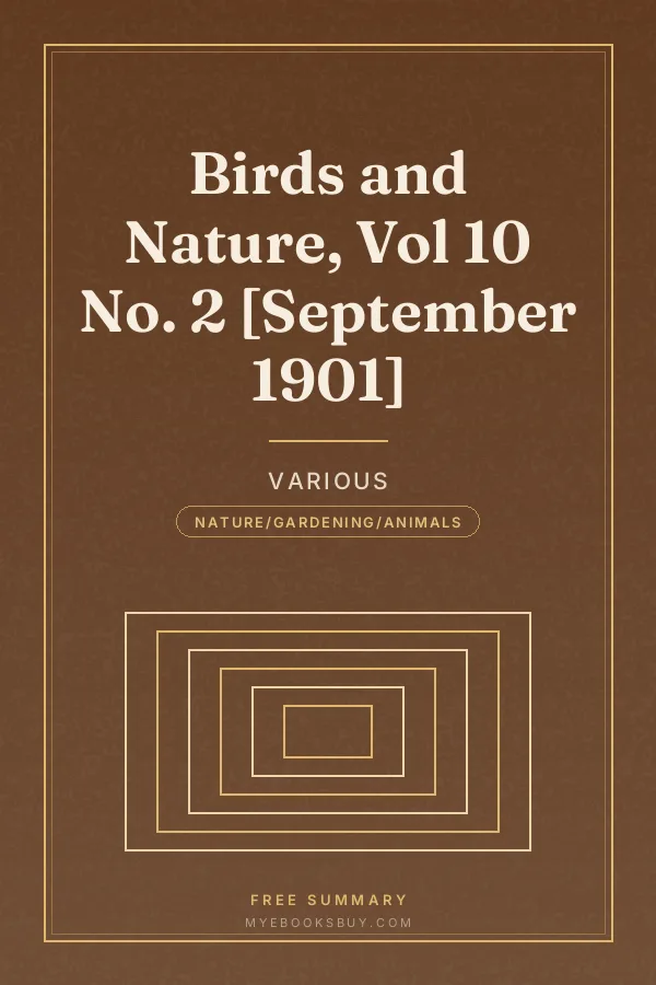 Cover of Birds and Nature, Vol 10 No. 2 [September 1901]