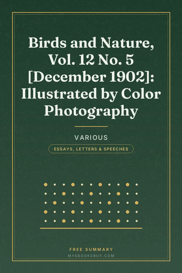 Cover of Birds and Nature, Vol. 12 No. 5 [December 1902]: Illustrated by Color Photography