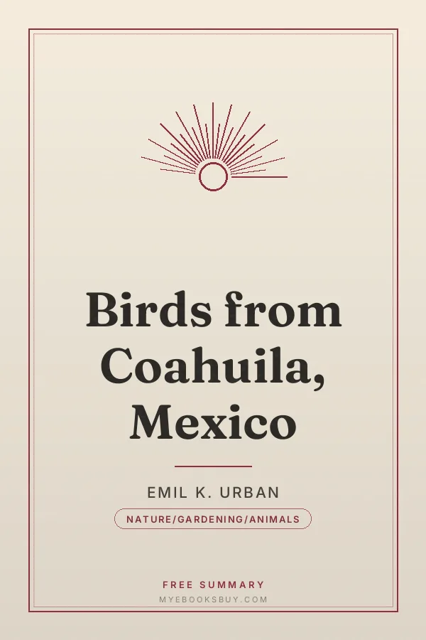 Cover of Birds from Coahuila, Mexico