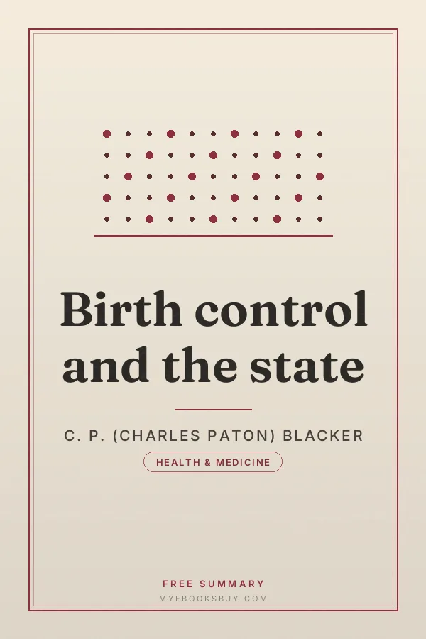 Cover of Birth control and the state
