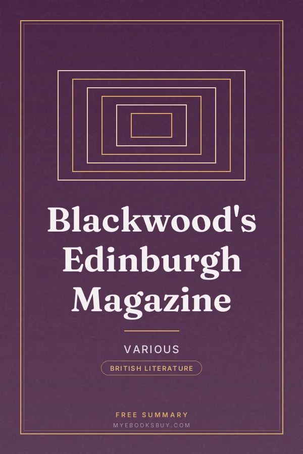 Cover of Blackwood's Edinburgh Magazine