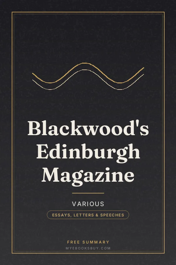 Cover of Blackwood's Edinburgh Magazine