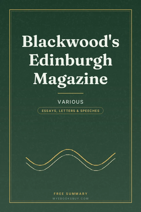 Cover of Blackwood's Edinburgh Magazine