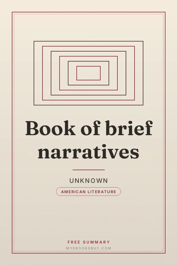 Cover of Book of brief narratives