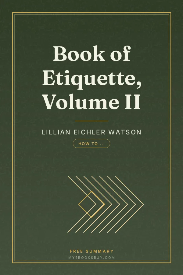 Cover of Book of Etiquette, Volume II