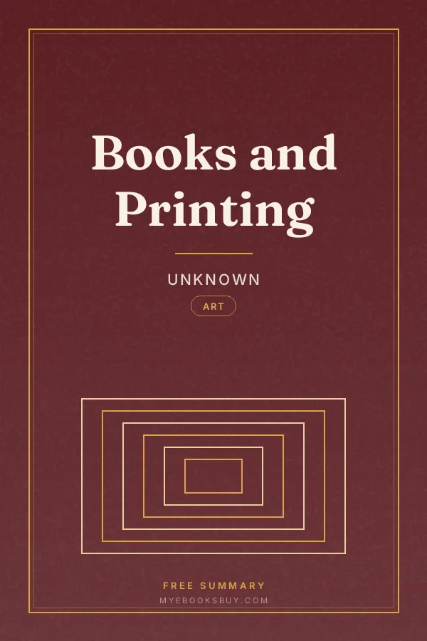 Cover of Books and Printing