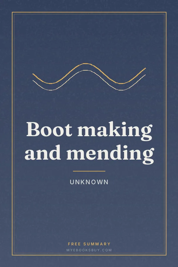 Cover of Boot making and mending