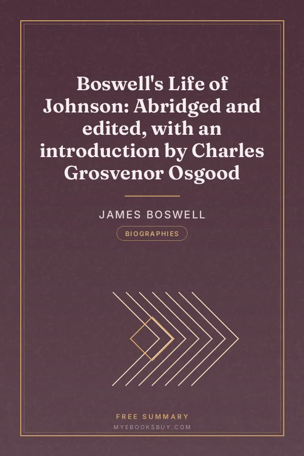 Cover of Boswell's Life of Johnson: Abridged and edited, with an introduction by Charles Grosvenor Osgood
